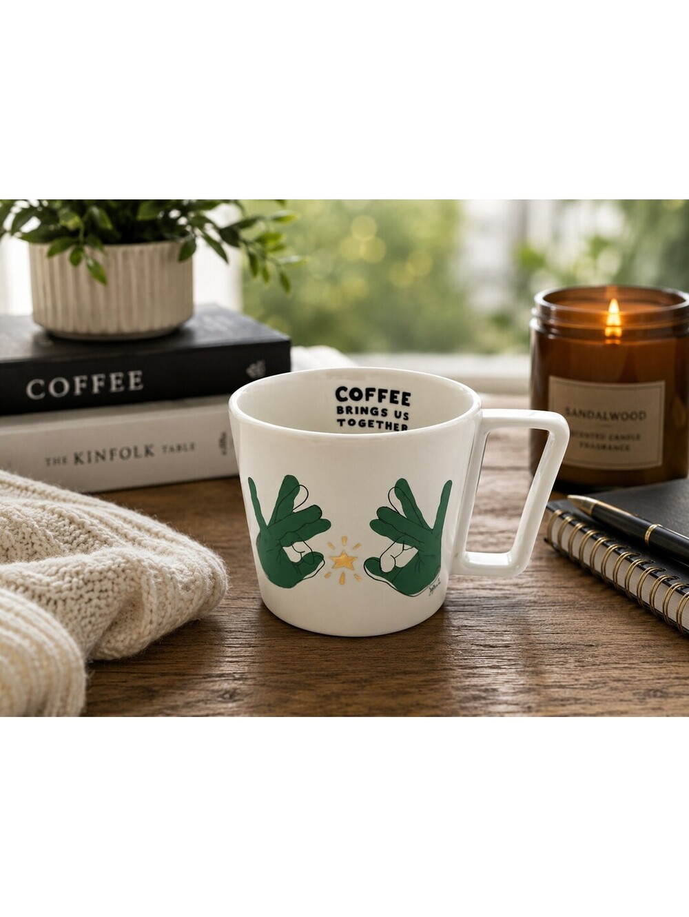 Starbucks ASL Mug 12oz “Coffee Brings Us Together” Jena Floyd Sign Language 2018